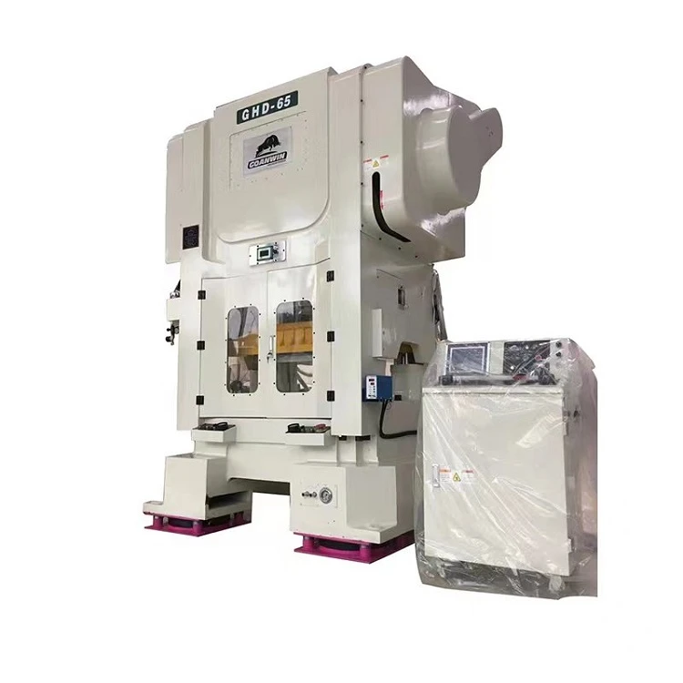 A green high-speed press with GHD-65 model plate, compact enclosed frame and control panel